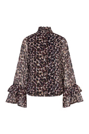 Lofty Manner Top Kyla - Printed Ruffle Groen - OAK Fashion Noordwolde