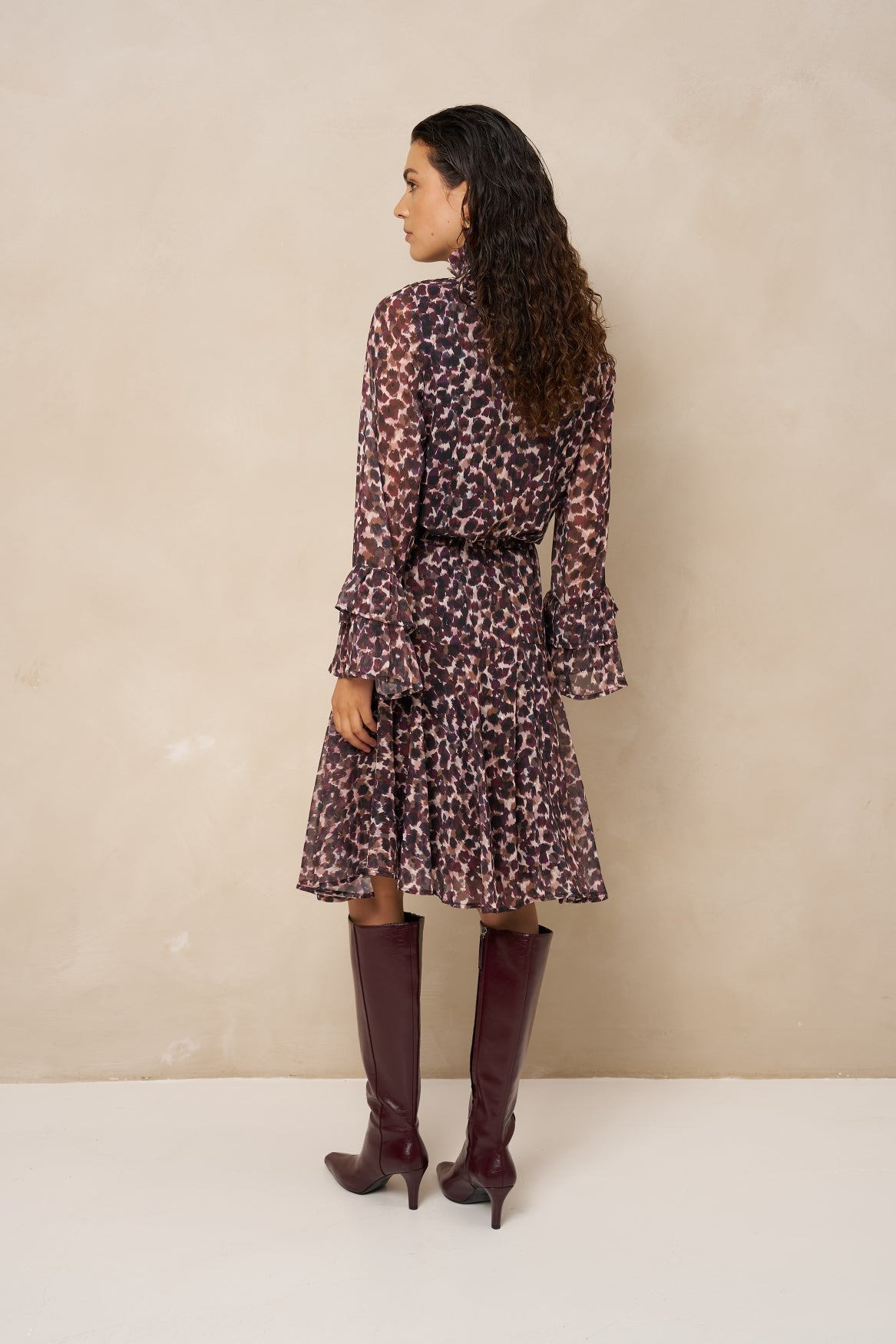 Lofty Manner Top Kyla - Printed Ruffle Groen - OAK Fashion Noordwolde