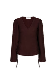 Lofty Manner Top Koa - Gathered Top Rood - OAK Fashion Noordwolde