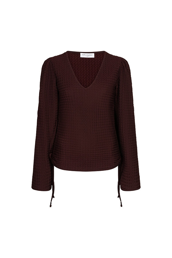 Lofty Manner Top Koa - Gathered Top Rood - OAK Fashion Noordwolde