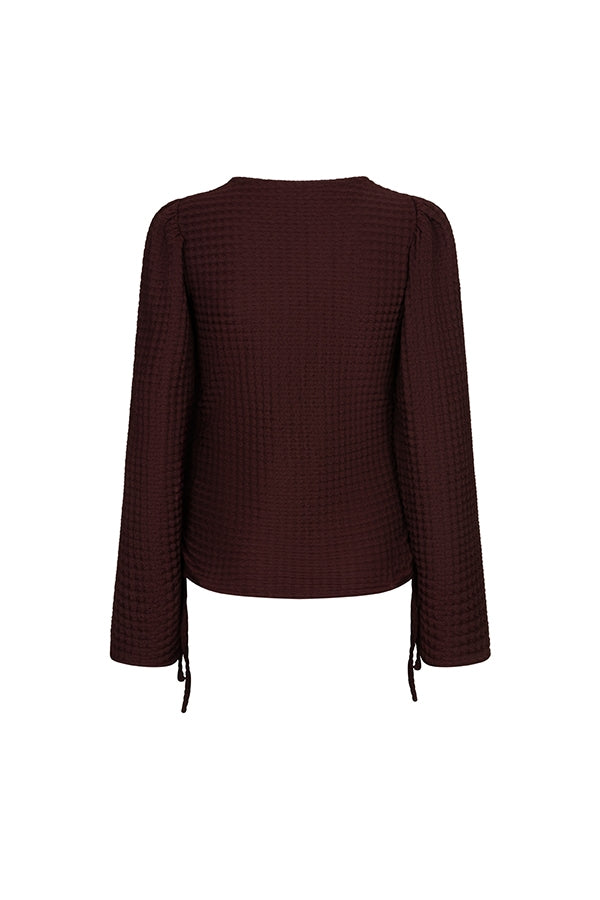 Lofty Manner Top Koa - Gathered Top Rood - OAK Fashion Noordwolde