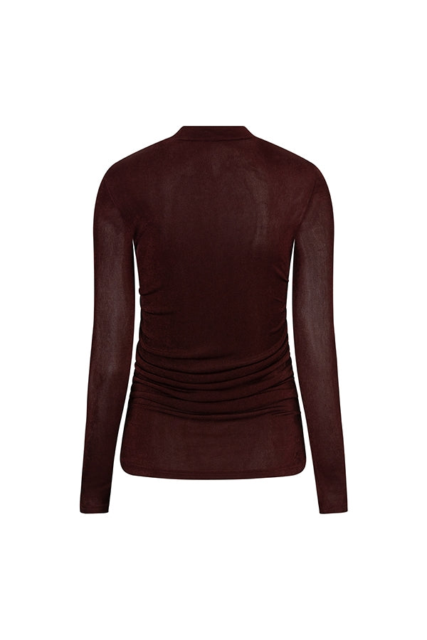Lofty Manner Top Kelly - Gathered Top Rood - OAK Fashion Noordwolde