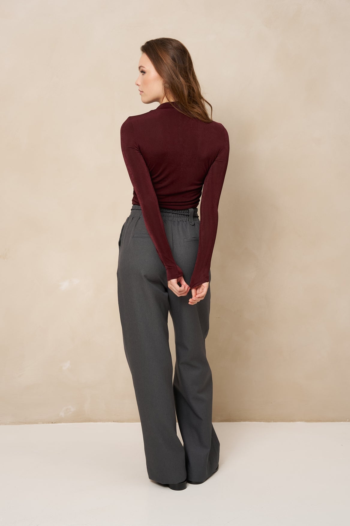 Lofty Manner Top Kelly - Gathered Top Rood - OAK Fashion Noordwolde