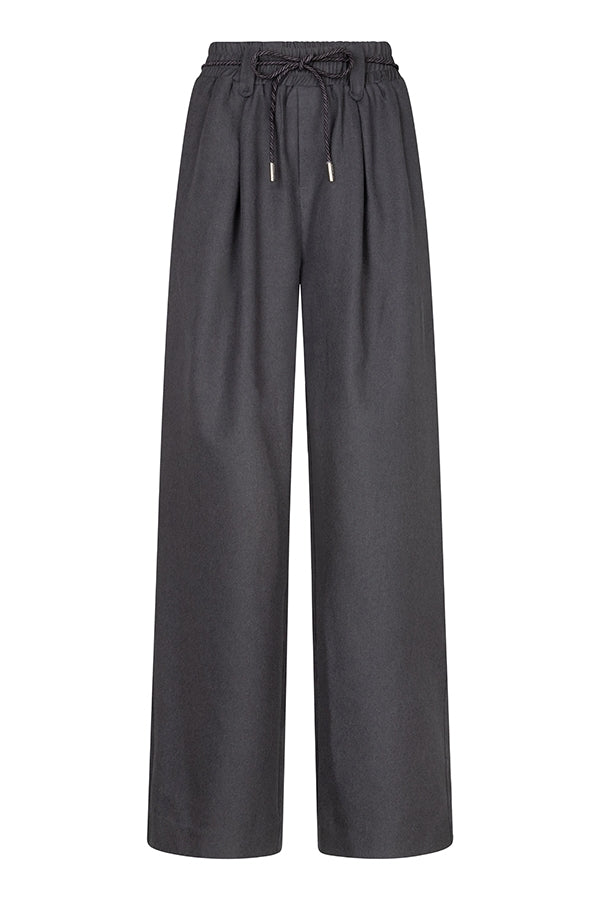 Lofty Manner Pant Kela - Pleated Tailored Grijs - OAK Fashion Noordwolde