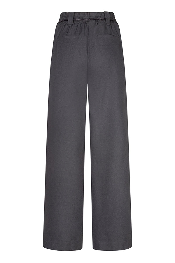 Lofty Manner Pant Kela - Pleated Tailored Grijs - OAK Fashion Noordwolde