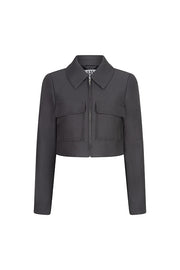 Lofty Manner Jacket Kia - Cropped Grijs - OAK Fashion Noordwolde