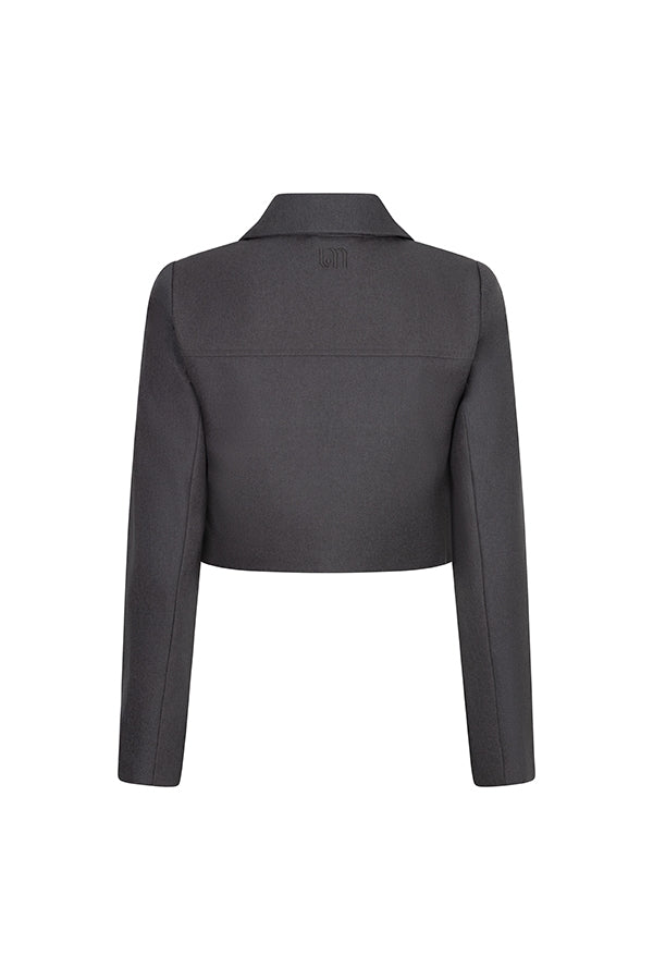 Lofty Manner Jacket Kia - Cropped Grijs - OAK Fashion Noordwolde