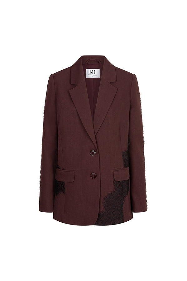 Lofty Manner Blazer Kae - Relaxed Lace Rood - OAK Fashion Noordwolde
