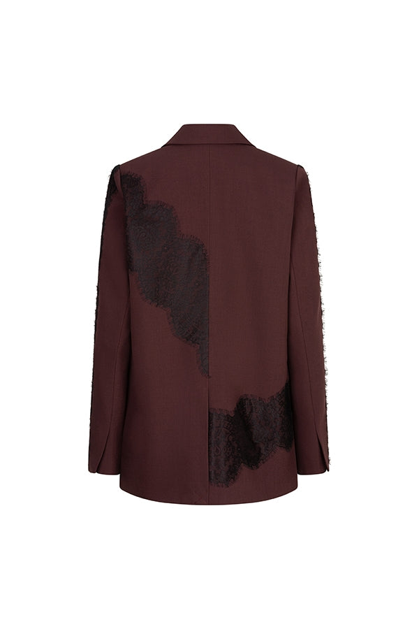 Lofty Manner Blazer Kae - Relaxed Lace Rood - OAK Fashion Noordwolde