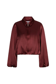 Lofty Manner Jacket Kairi - Satin Bomber Rood - OAK Fashion Noordwolde
