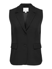 Carmakoma CARVICTORIA S/L LOOSE BUTTON VEST TLR Zwart - OAK Fashion Noordwolde