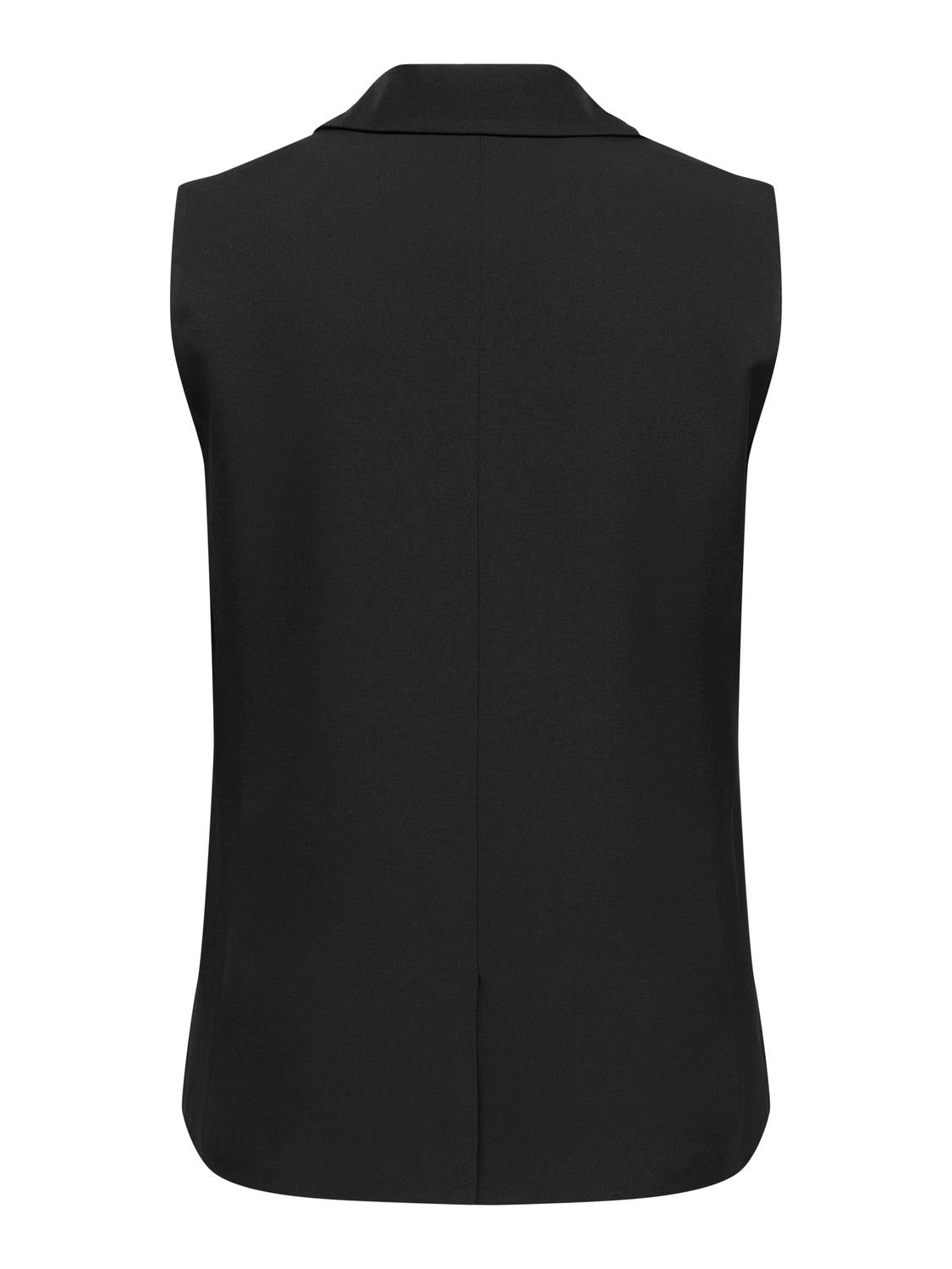 Carmakoma CARVICTORIA S/L LOOSE BUTTON VEST TLR Zwart - OAK Fashion Noordwolde