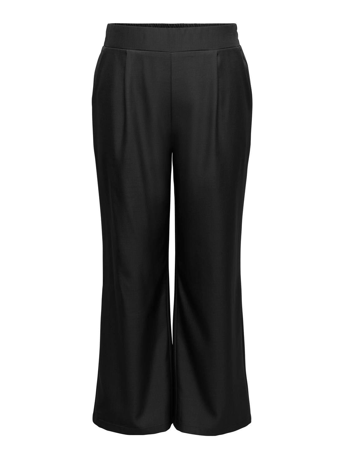 Carmakoma CARVICTORIA PULL UP WIDE PANT TLR Zwart - OAK Fashion Noordwolde