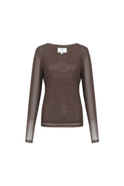C&S The Label Tanea top Bruin - OAK Fashion Noordwolde