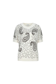 C&S The Label Waisley knit pullover Wit - OAK Fashion Noordwolde
