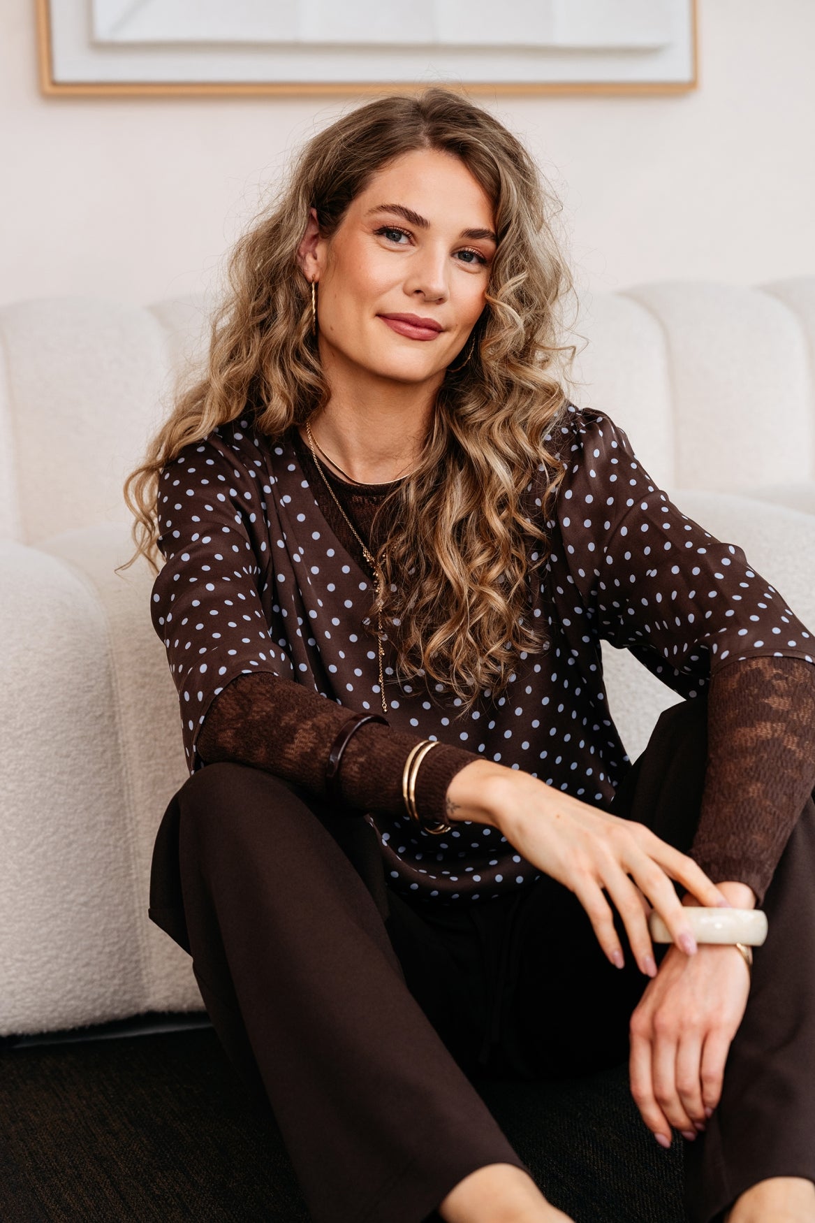 &Co Woman ASTER POLKA Bruin - OAK Fashion Noordwolde
