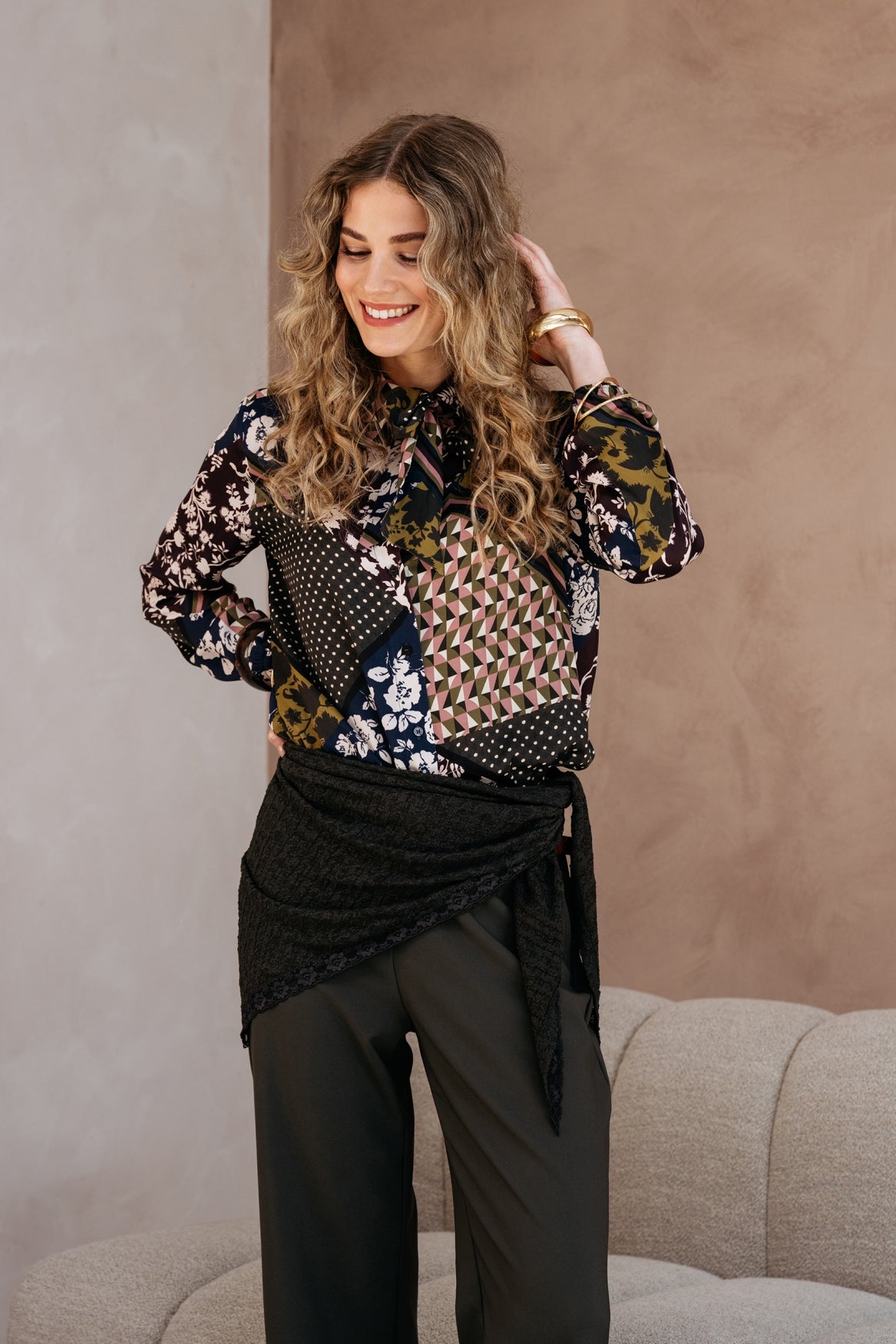 &Co Woman ALISHA PATCHWORK Groen - OAK Fashion Noordwolde