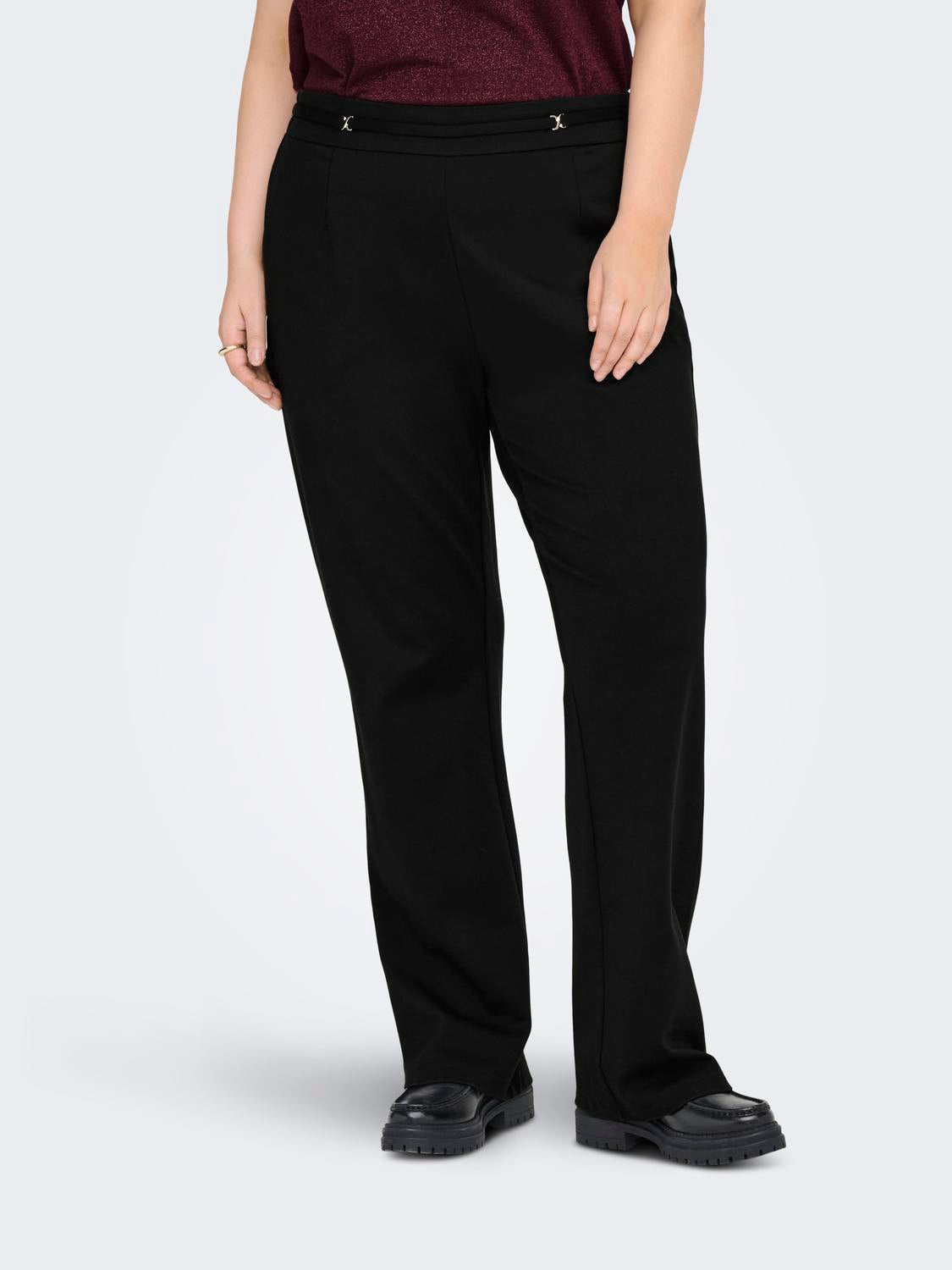 Carmakoma CARGOLDTRASH LIFE HW BELT WIDE PANT PNT Zwart - OAK Fashion Noordwolde