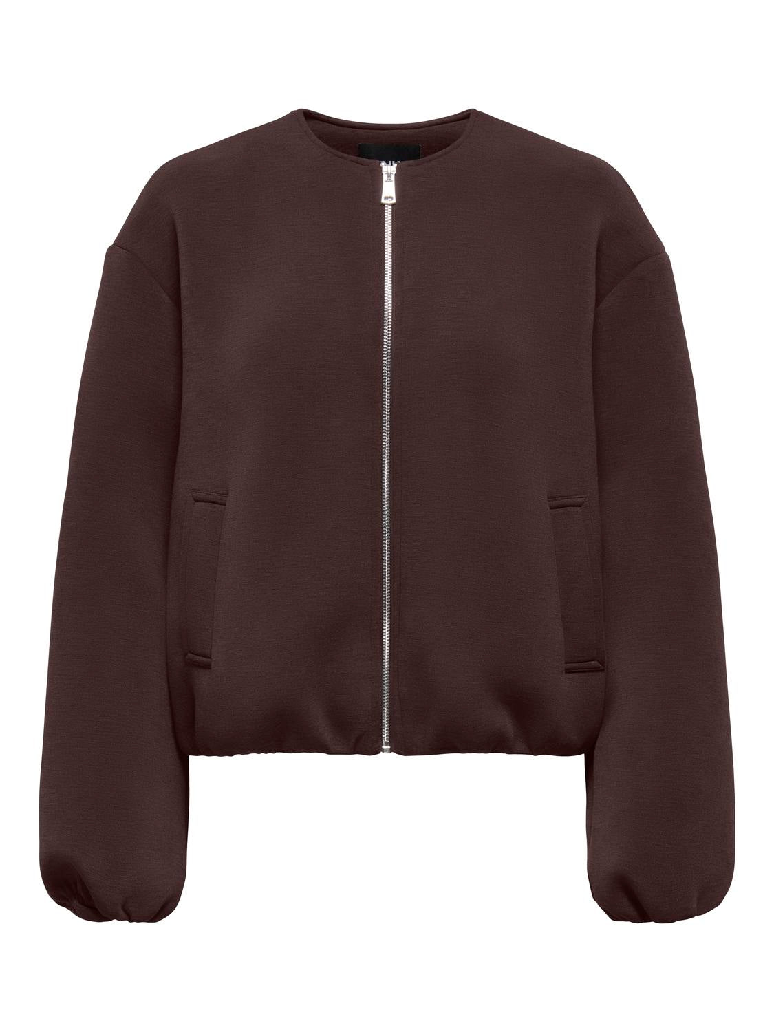 Carmakoma CARELLIE SCUBA JACKET OTW Bruin - OAK Fashion Noordwolde