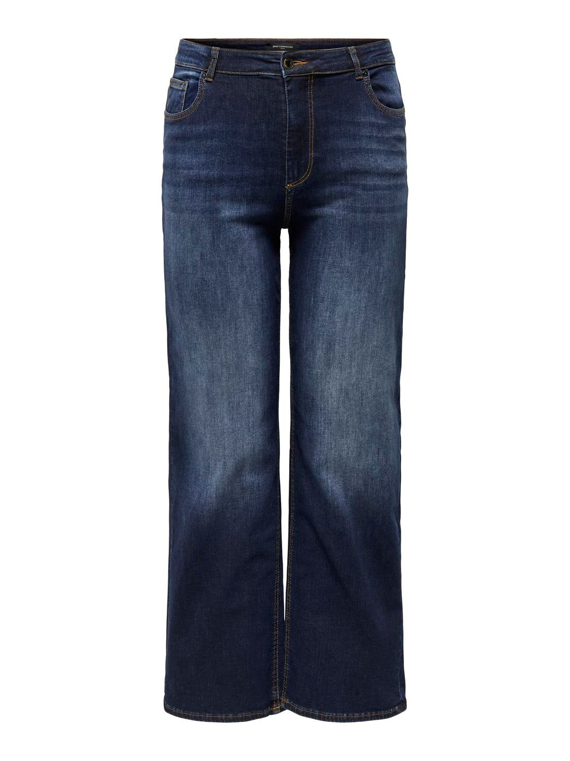 Carmakoma CARWILLY HW WIDE DNM TAI081 NOOS Blauw - OAK Fashion Noordwolde