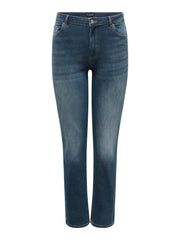 Carmakoma CARWILLY HW STRAIGHT DNM DOT529 NOOS Blauw - OAK Fashion Noordwolde