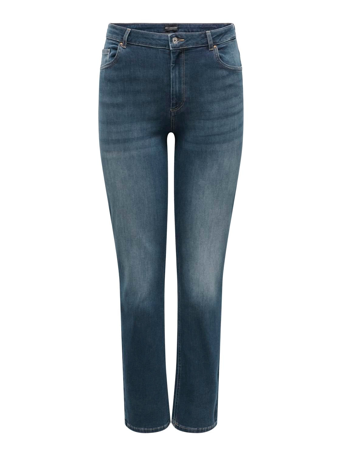 Carmakoma CARWILLY HW STRAIGHT DNM DOT529 NOOS Blauw - OAK Fashion Noordwolde