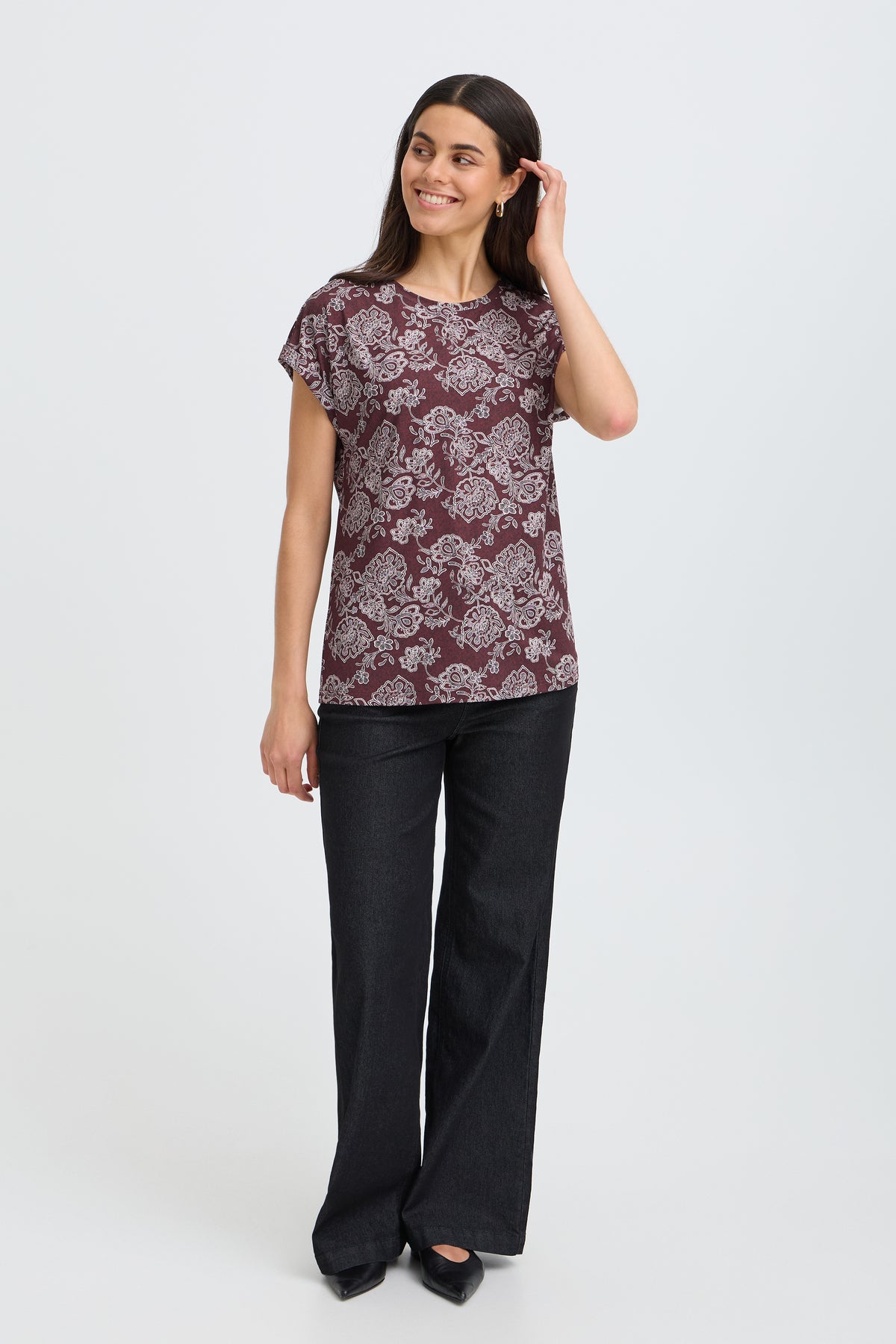 Fransa FRSEEN TEE 1 Ruby - OAK Fashion Noordwolde