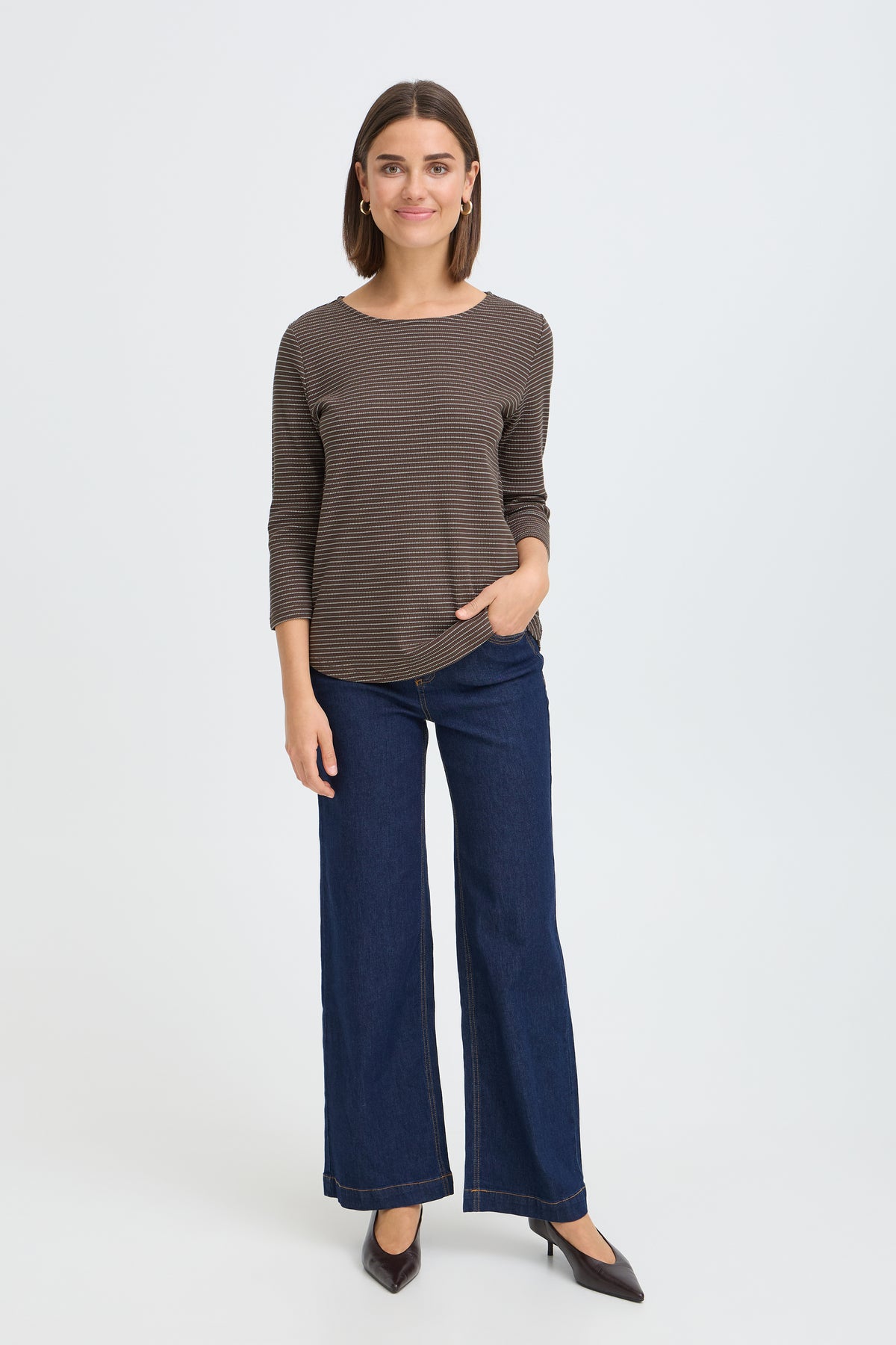 Fransa FRJORELIA TEE 1 Bruin - OAK Fashion Noordwolde
