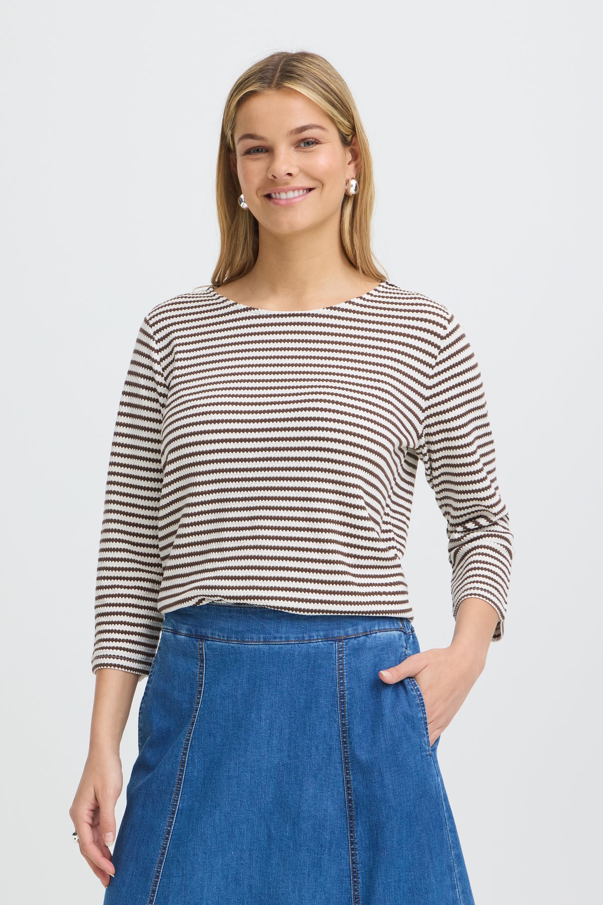 Fransa FRJade Tee Bruin - OAK Fashion Noordwolde