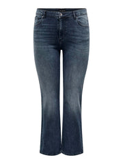 Carmakoma CARWILLY HW FLARED DNM REA409 NOOS Zwart - OAK Fashion Noordwolde