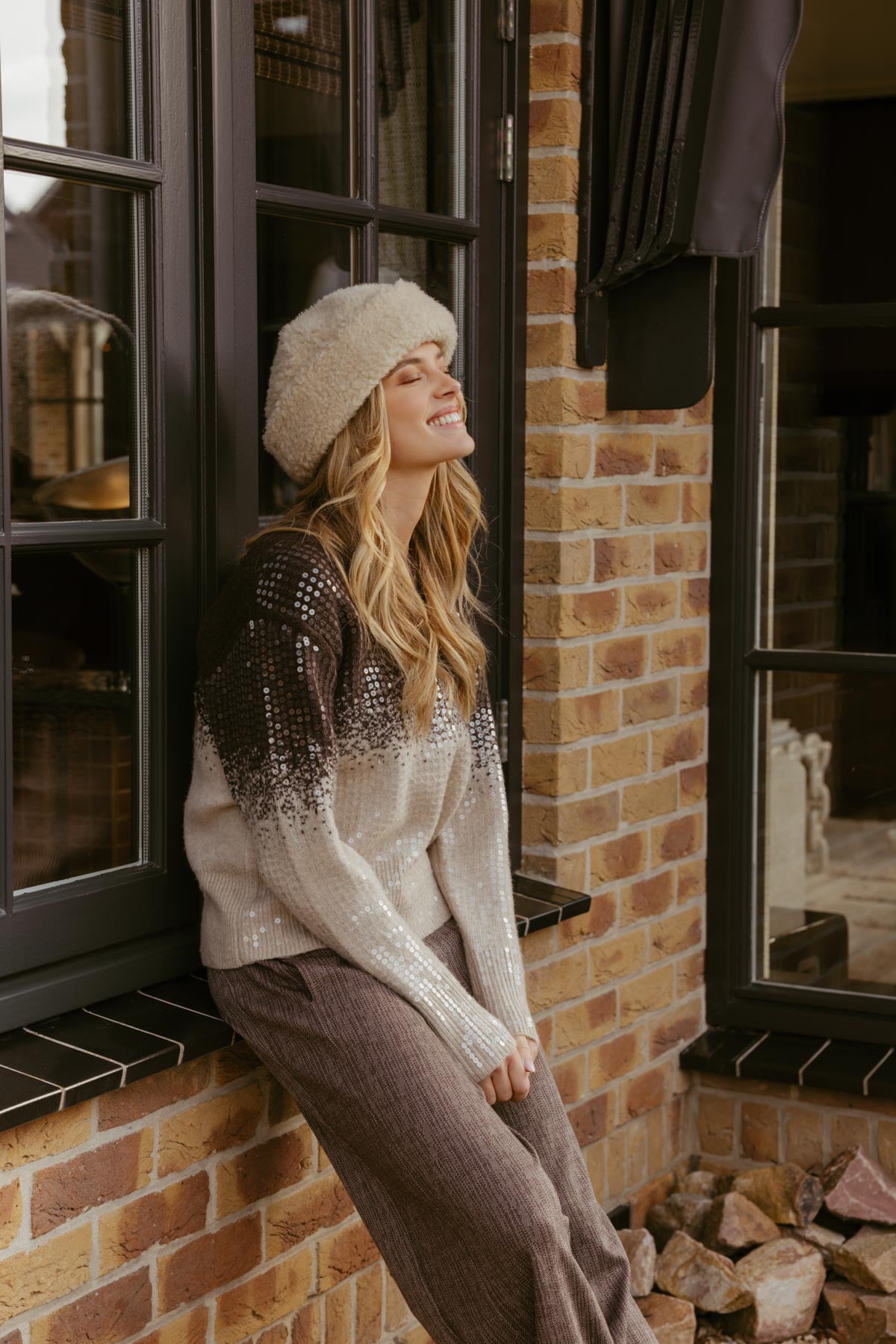 C&S The Label Krissy knit pullover Bruin - OAK Fashion Noordwolde