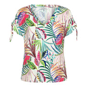 &Co Woman Top Viana Multi Leaf Multi Color - OAK Fashion Noordwolde