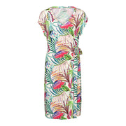 &Co Woman Jurk Lizzy Multi Leaf ecru - OAK Fashion Noordwolde