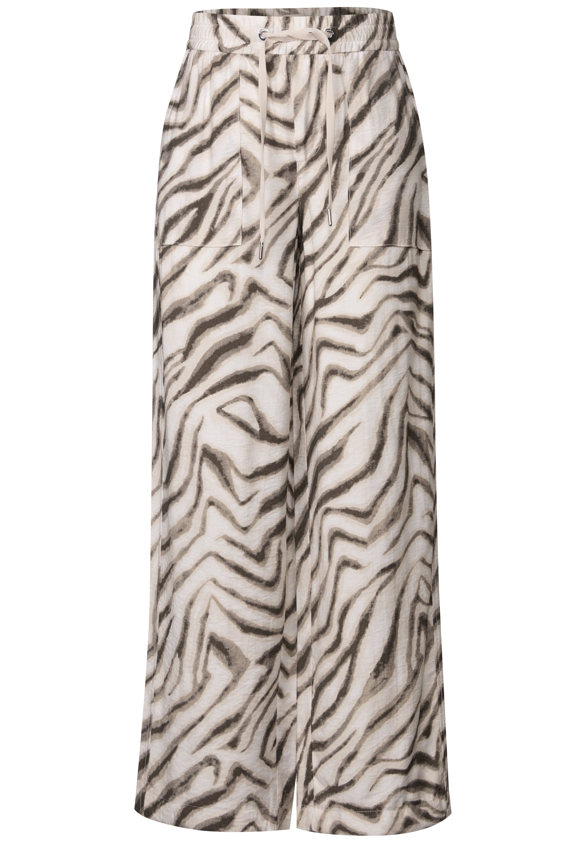 Street One Wide Leg Crepe Bruin - OAK Fashion Noordwolde