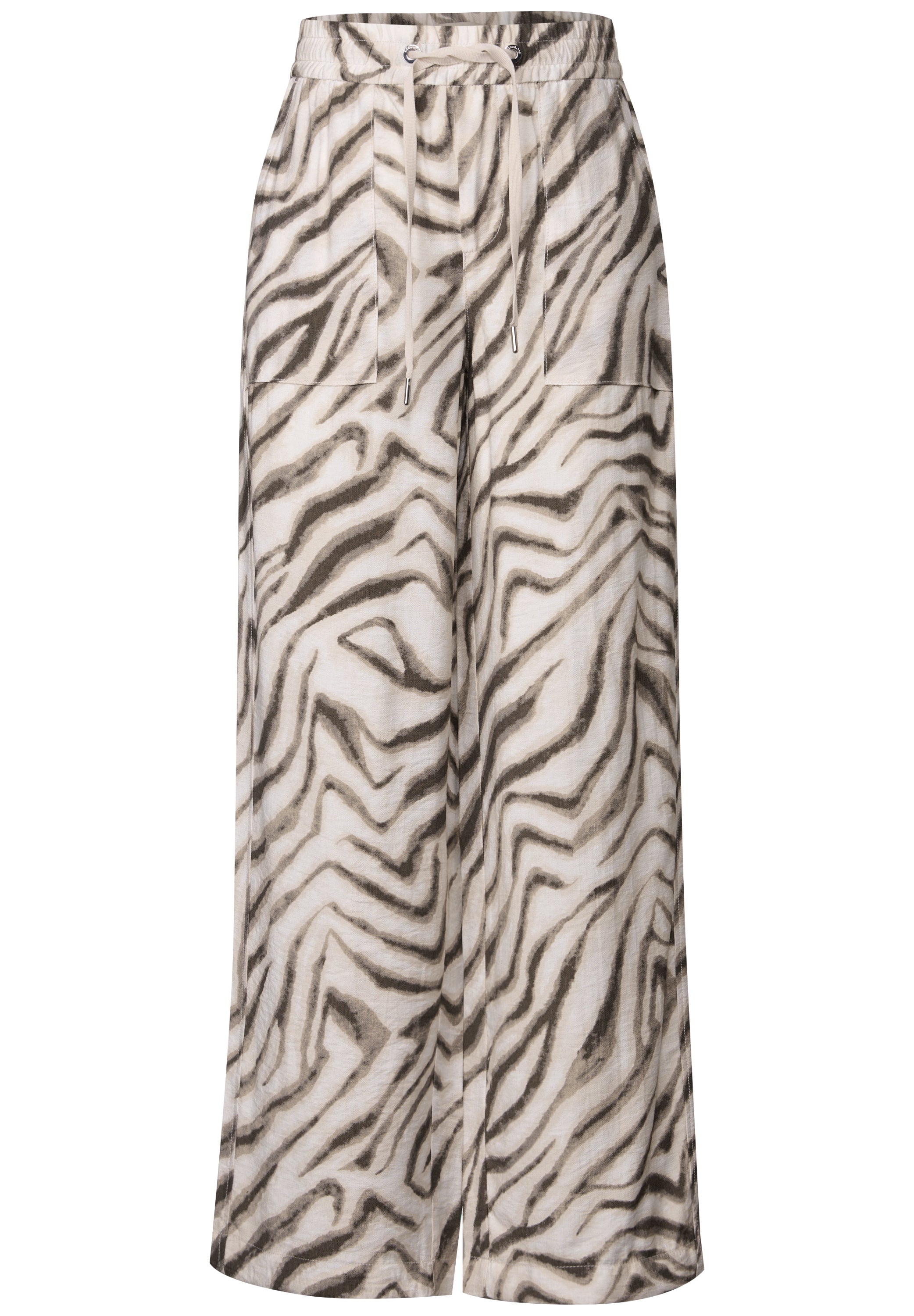 Street One Wide Leg Crepe Bruin - OAK Fashion Noordwolde