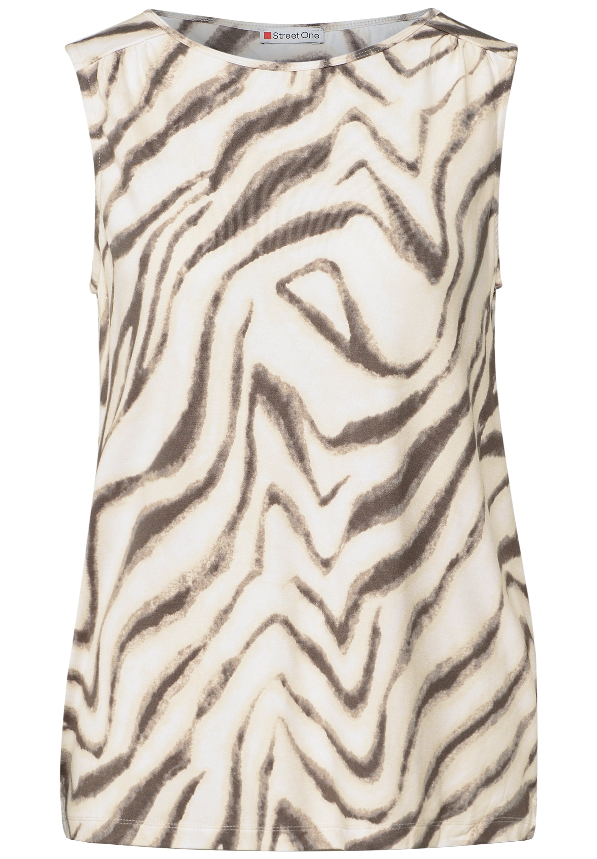 Street One Top Print Bruin - OAK Fashion Noordwolde