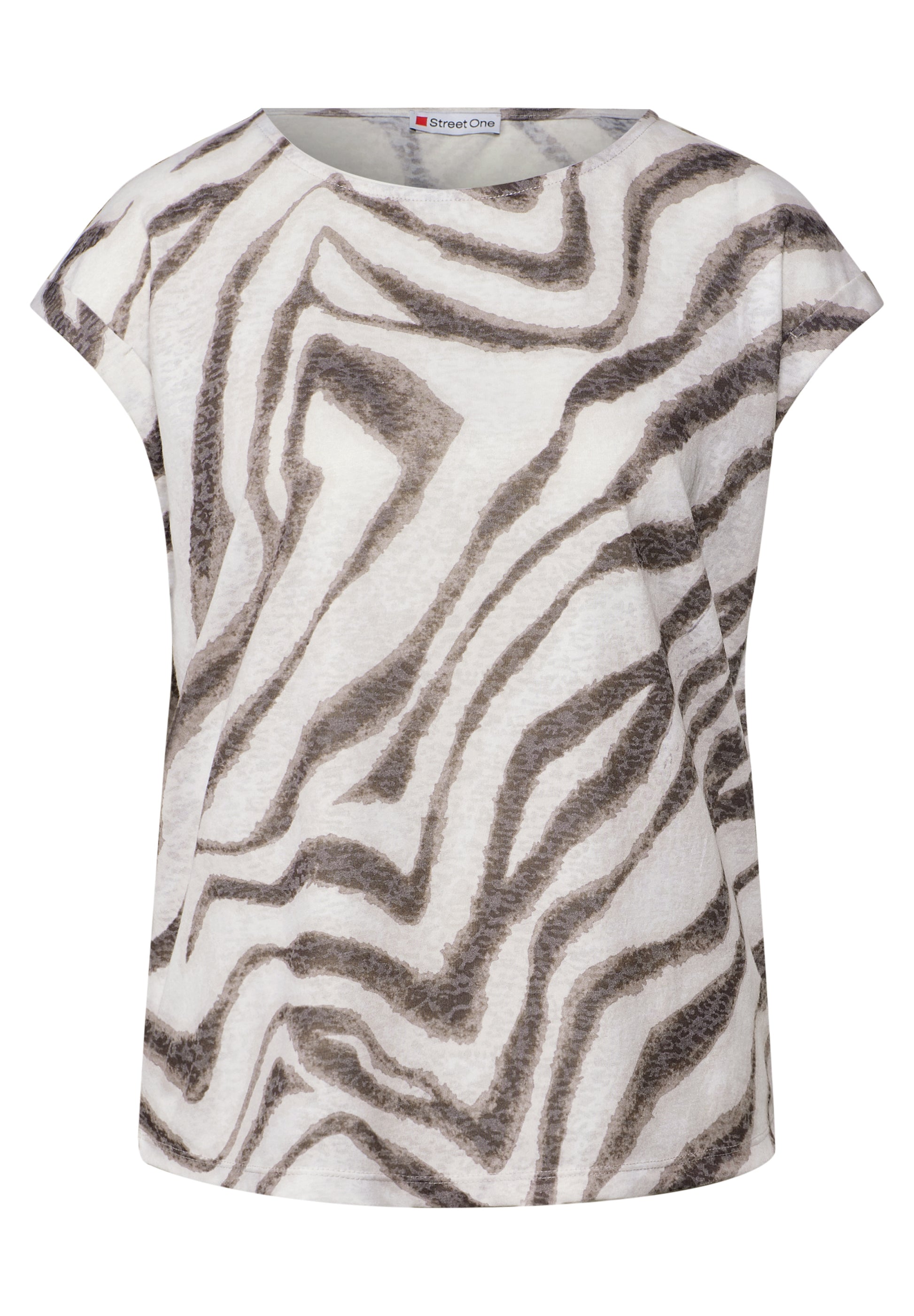 Street One Top Dessin Bruin - OAK Fashion Noordwolde