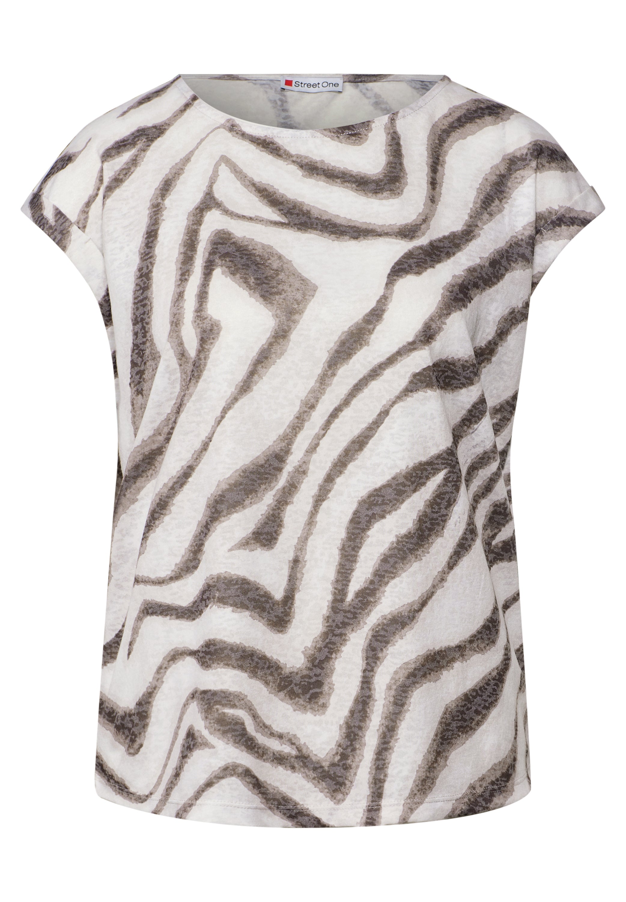 Street One Top Dessin Bruin - OAK Fashion Noordwolde