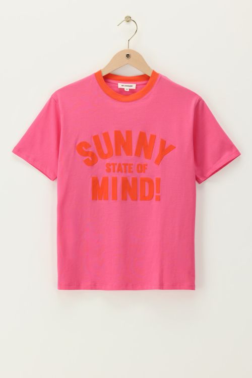 My Jewellery T-shirt Sunny State of Mind Roze - OAK Fashion Noordwolde