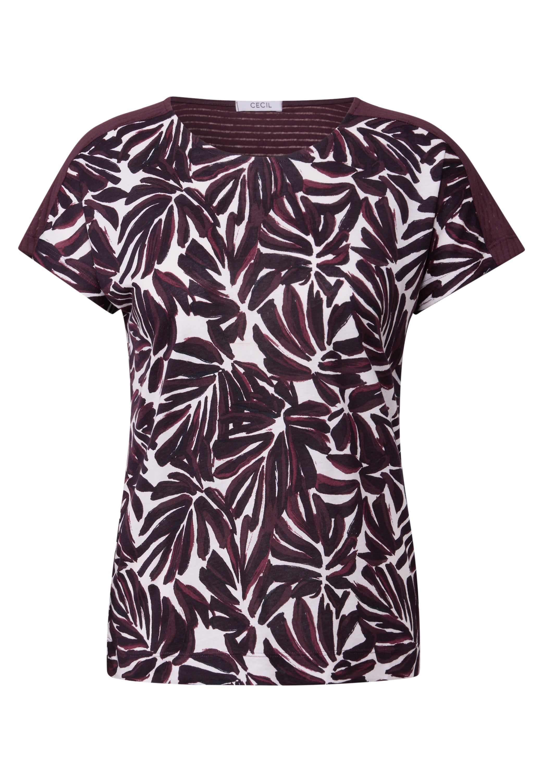 Cecil Top Out Mix Rood - OAK Fashion Noordwolde