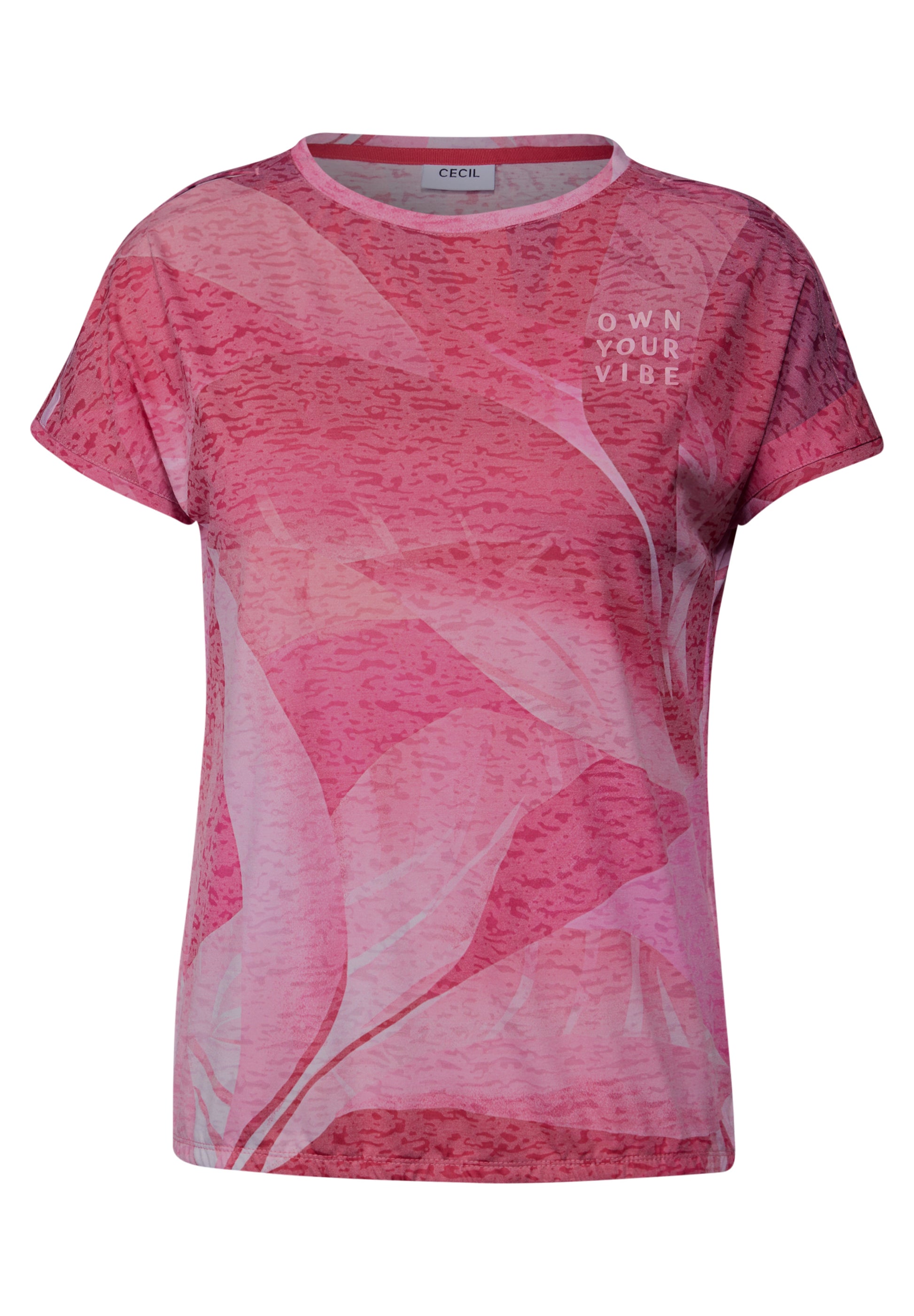 Cecil Top Fusion Rood - OAK Fashion Noordwolde