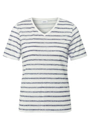 Cecil Top Summer Striped Blauw - OAK Fashion Noordwolde