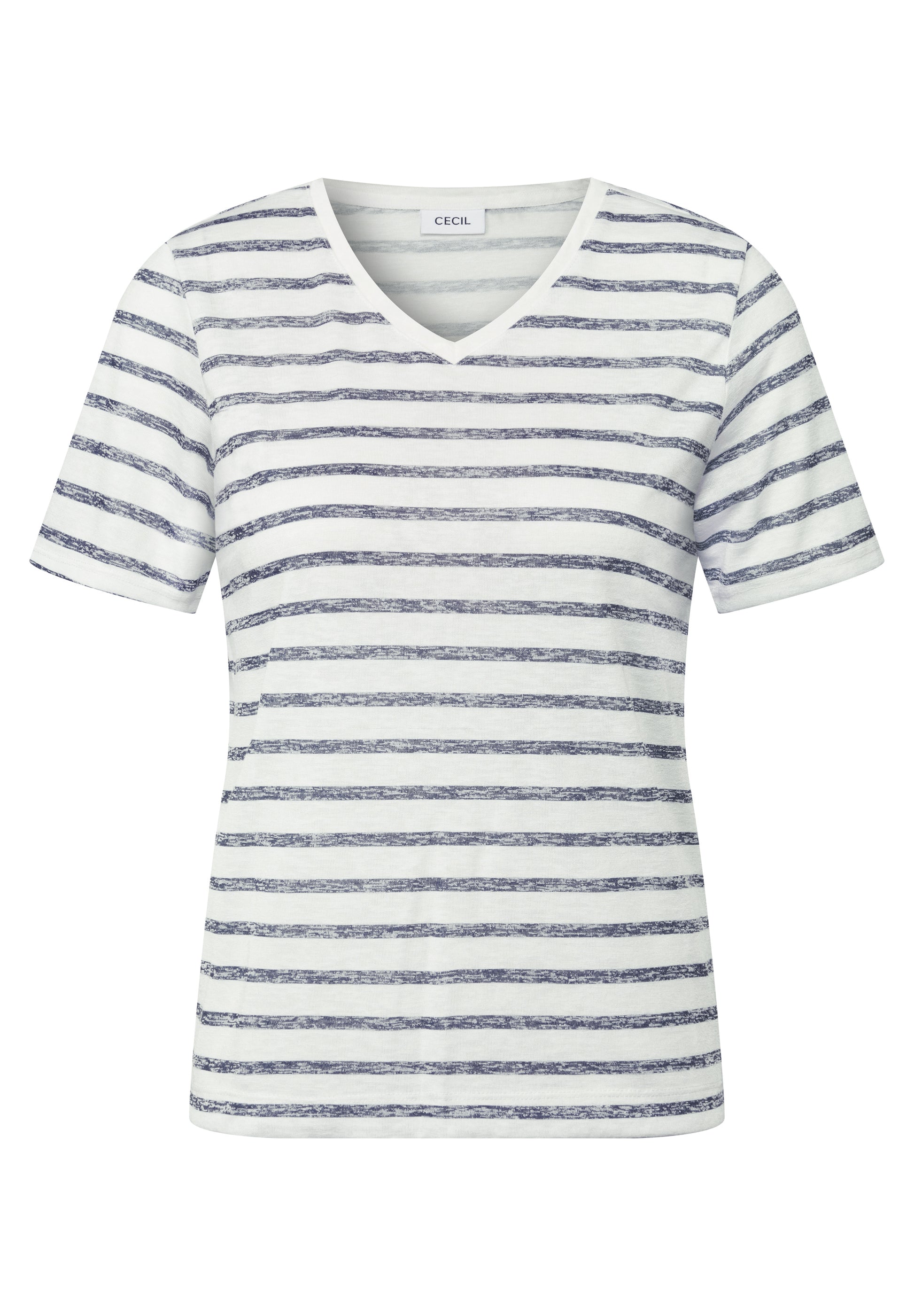 Cecil Top Summer Striped Blauw - OAK Fashion Noordwolde