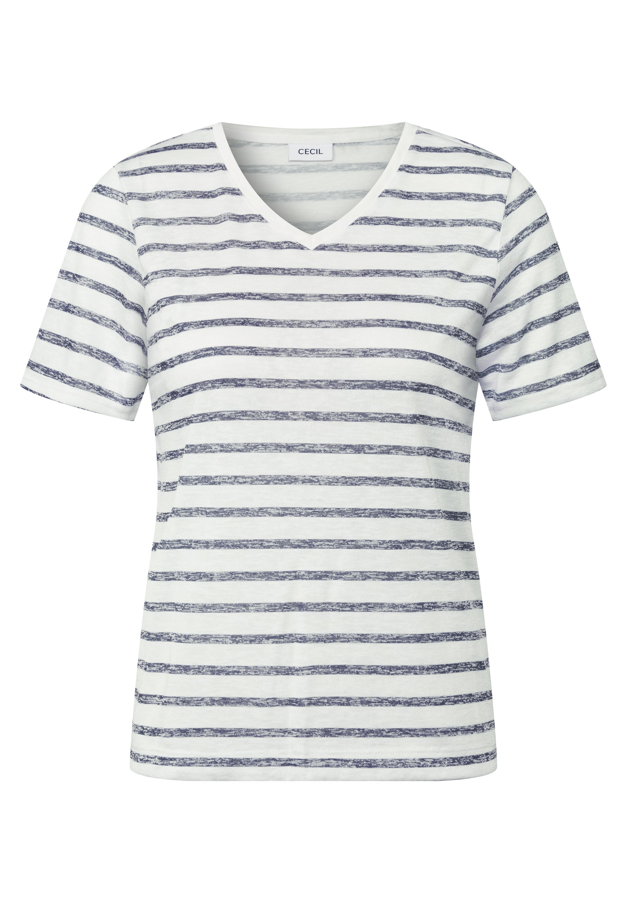 Cecil Top Summer Striped Blauw - OAK Fashion Noordwolde