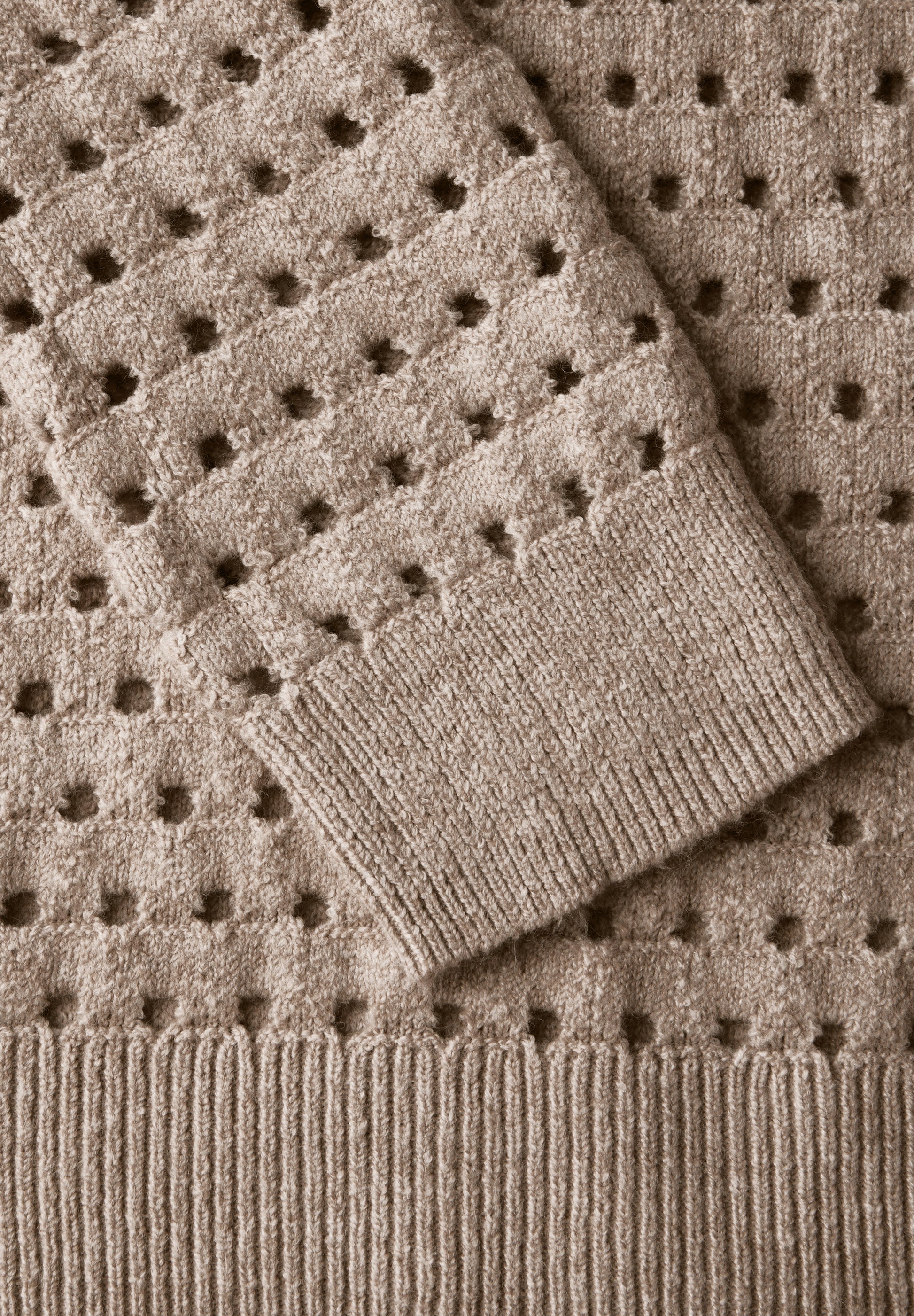 Street One Trui Opengewerkt Bruin - OAK Fashion Noordwolde