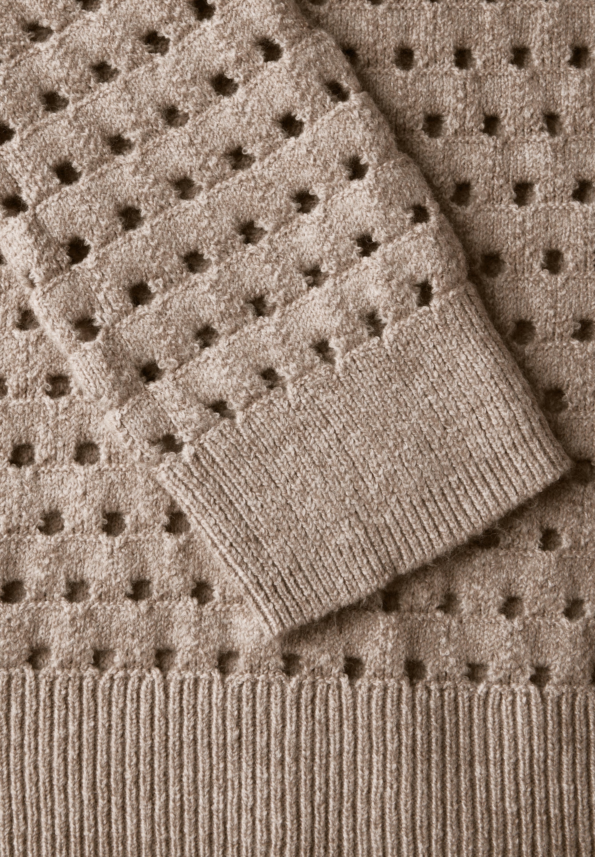 Street One Trui Opengewerkt Bruin - OAK Fashion Noordwolde