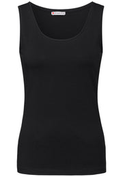 Street One Basic Singlet Anni Zwart - OAK Fashion Noordwolde