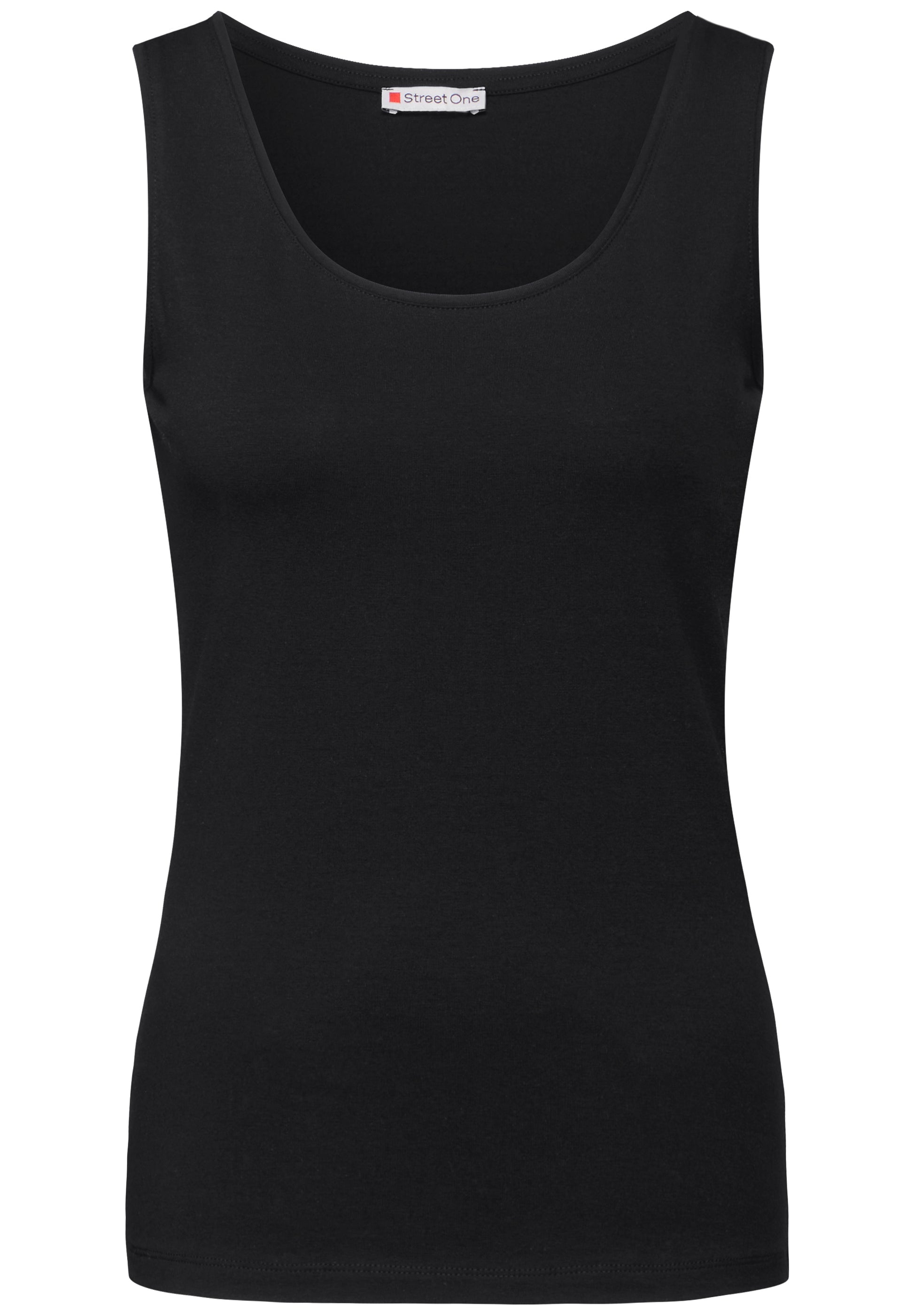Street One Basic Singlet Anni Zwart - OAK Fashion Noordwolde