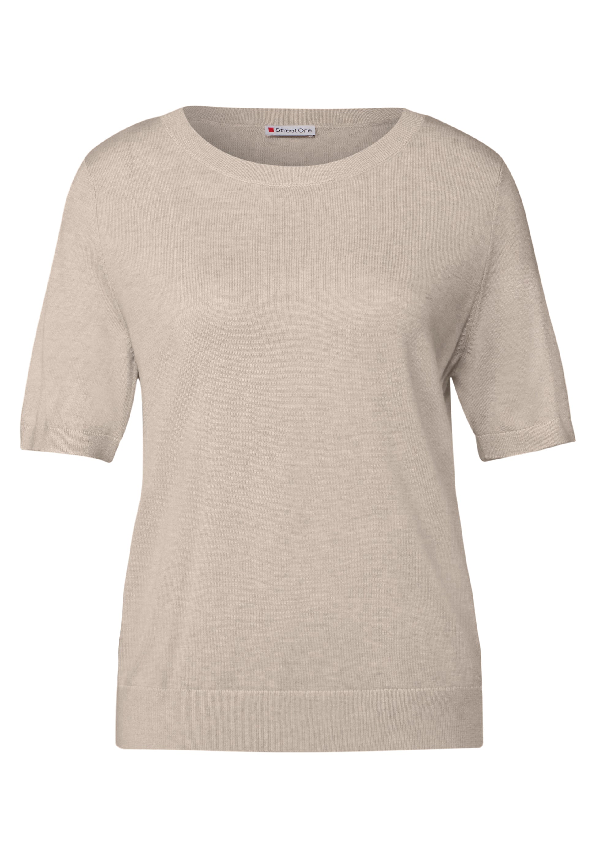 Street One Sweater Korte Mouw Bruin - OAK Fashion Noordwolde