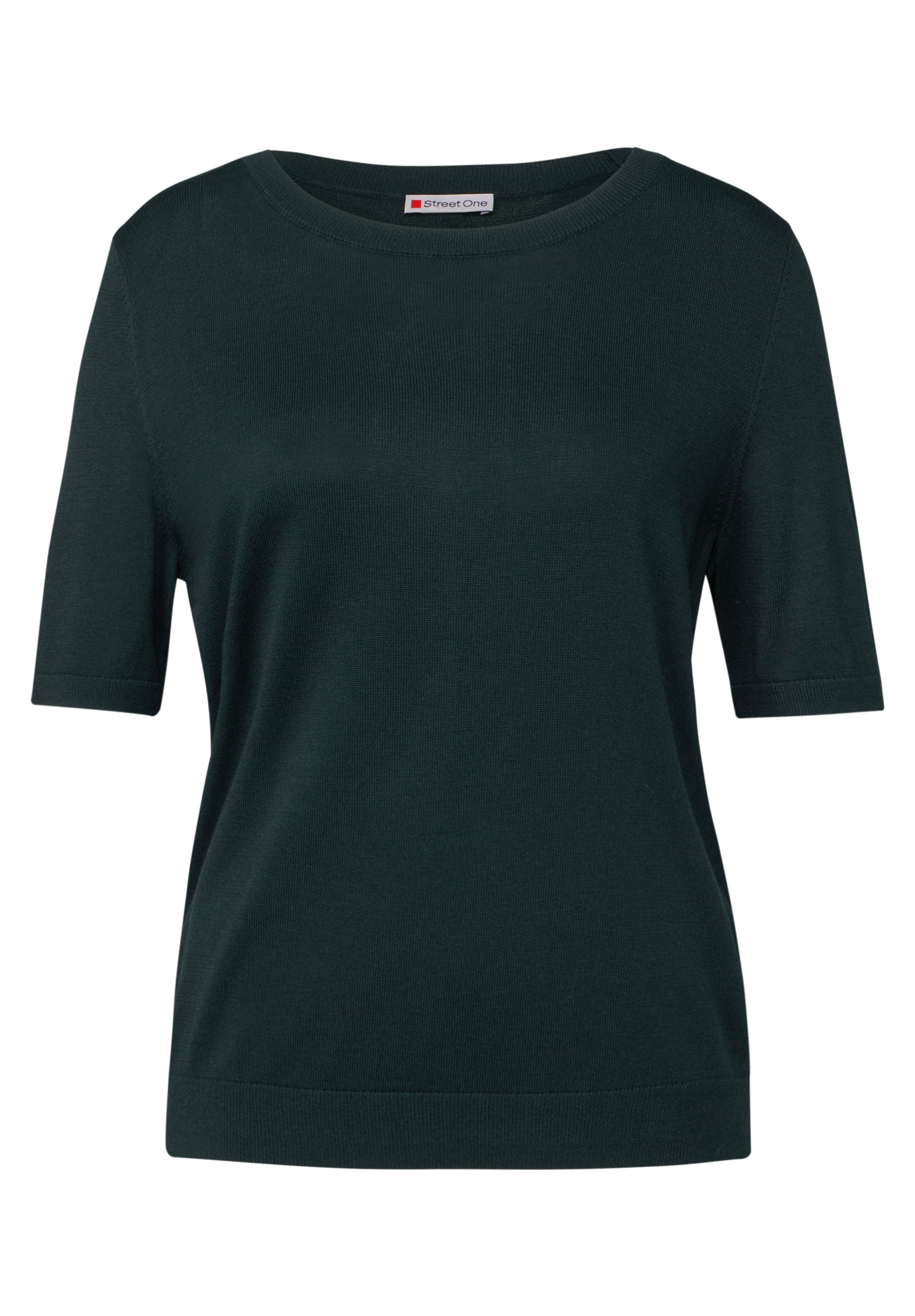 Street One Sweater Korte Mouw Groen - OAK Fashion Noordwolde